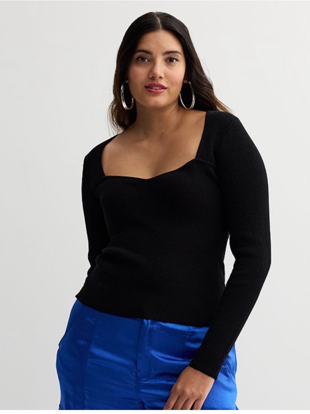 NWT Intempo black sweetheart sweater size XXL